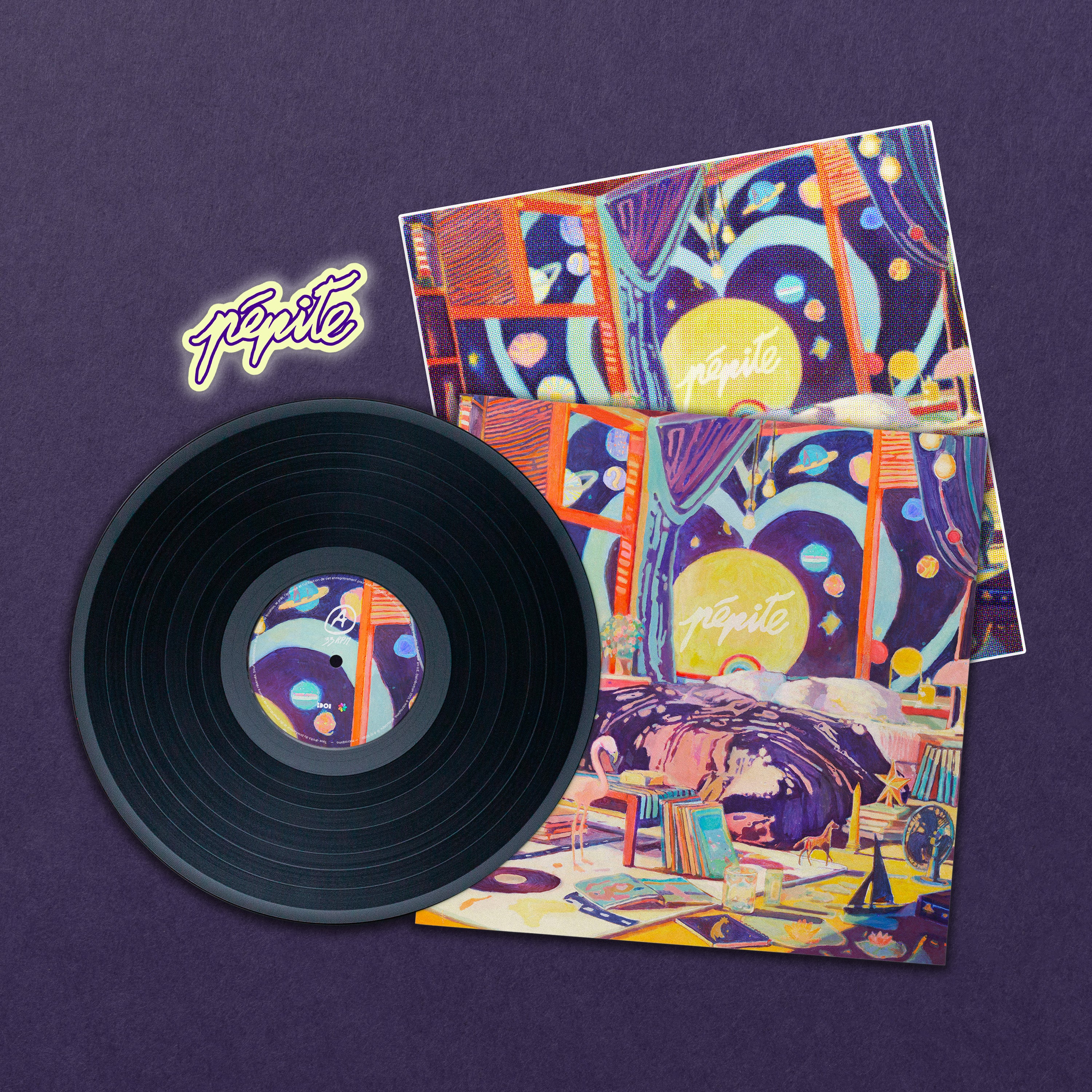 Pack Vinyle Dédicacé "Les années lumière" + Risographie + Sticker