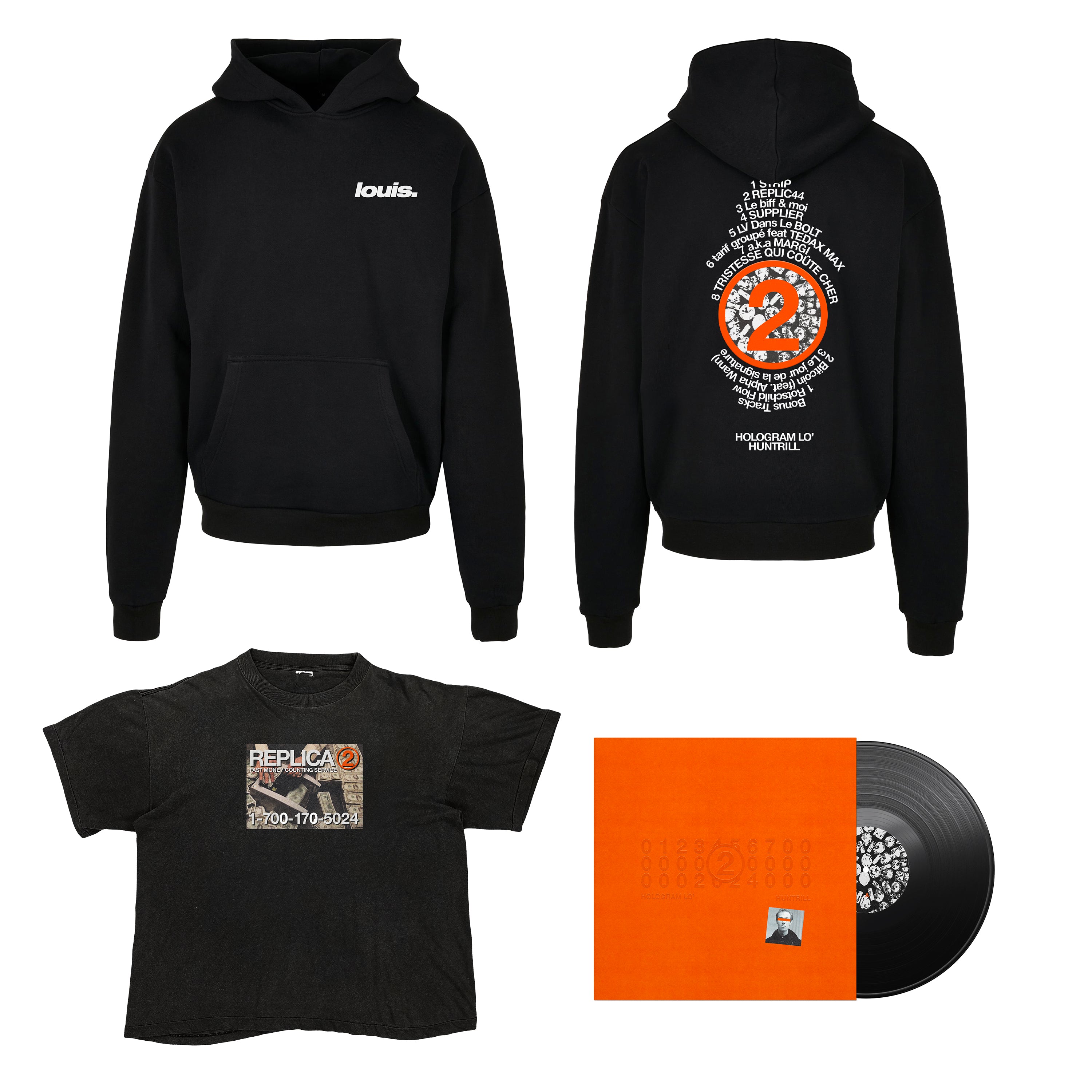 PACK HOODIE + T-SHIRT NOIR + VINYLE "REPLICA 2"