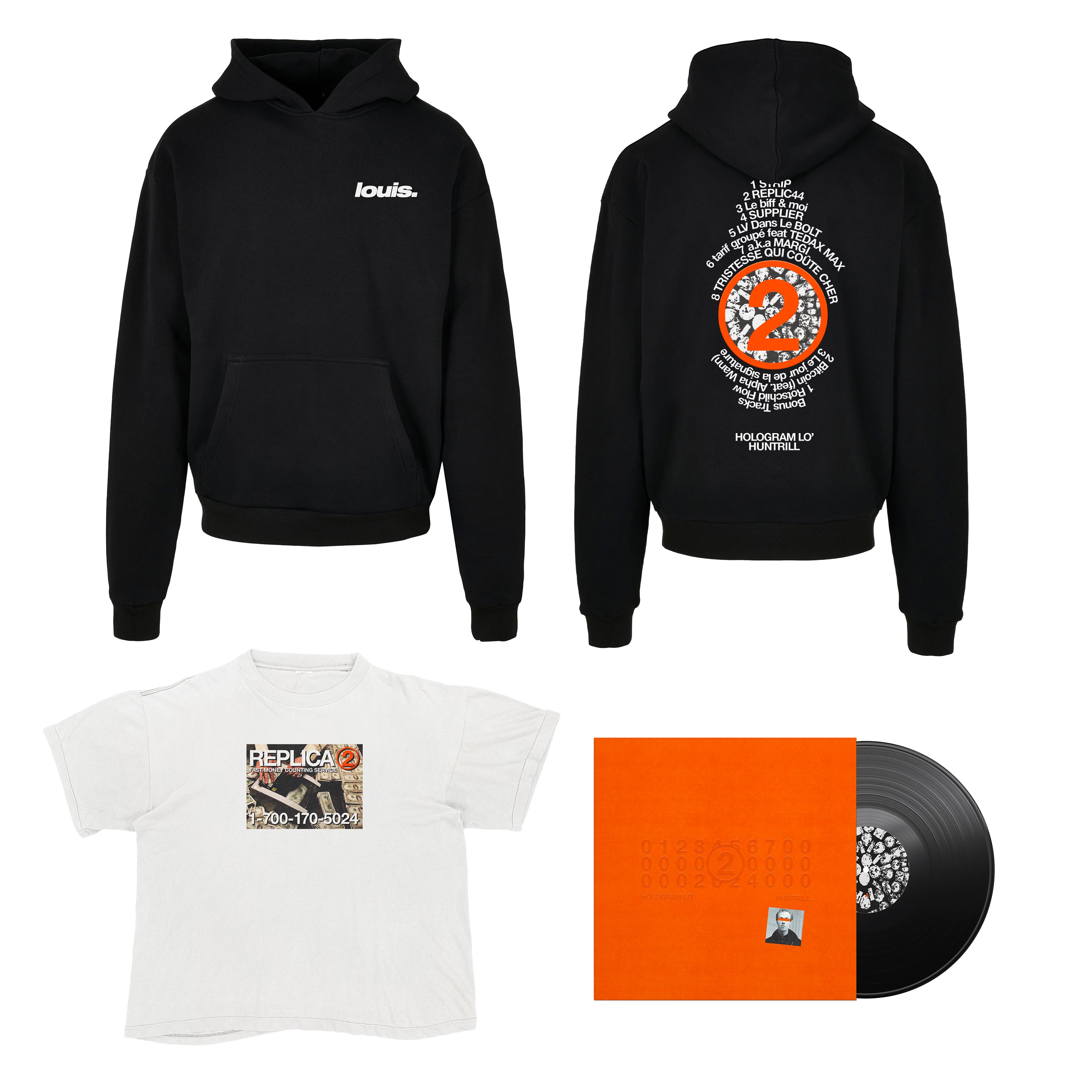 PACK HOODIE + T-SHIRT BLANC + VINYLE "REPLICA 2"