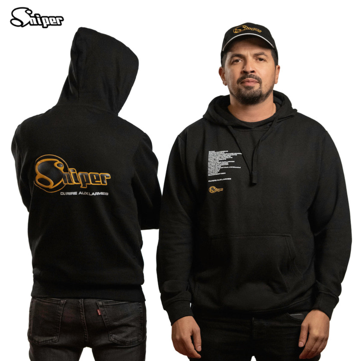 Du Rire Aux Larmes - Hoodie Noir