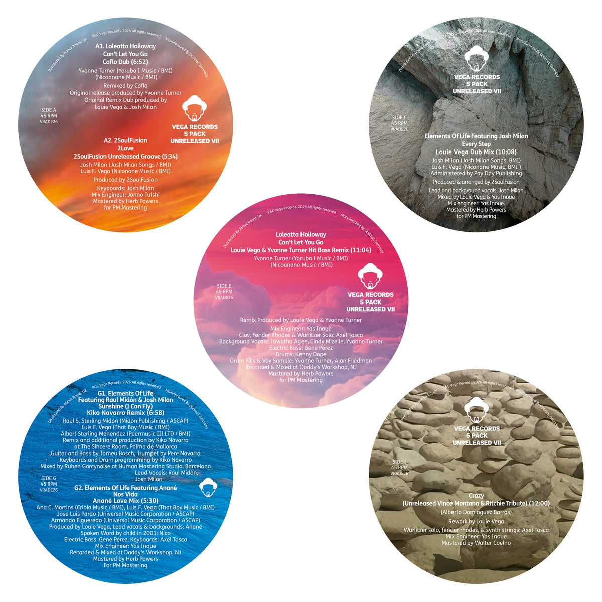 Vega Records 5 Pack Unreleased VII
