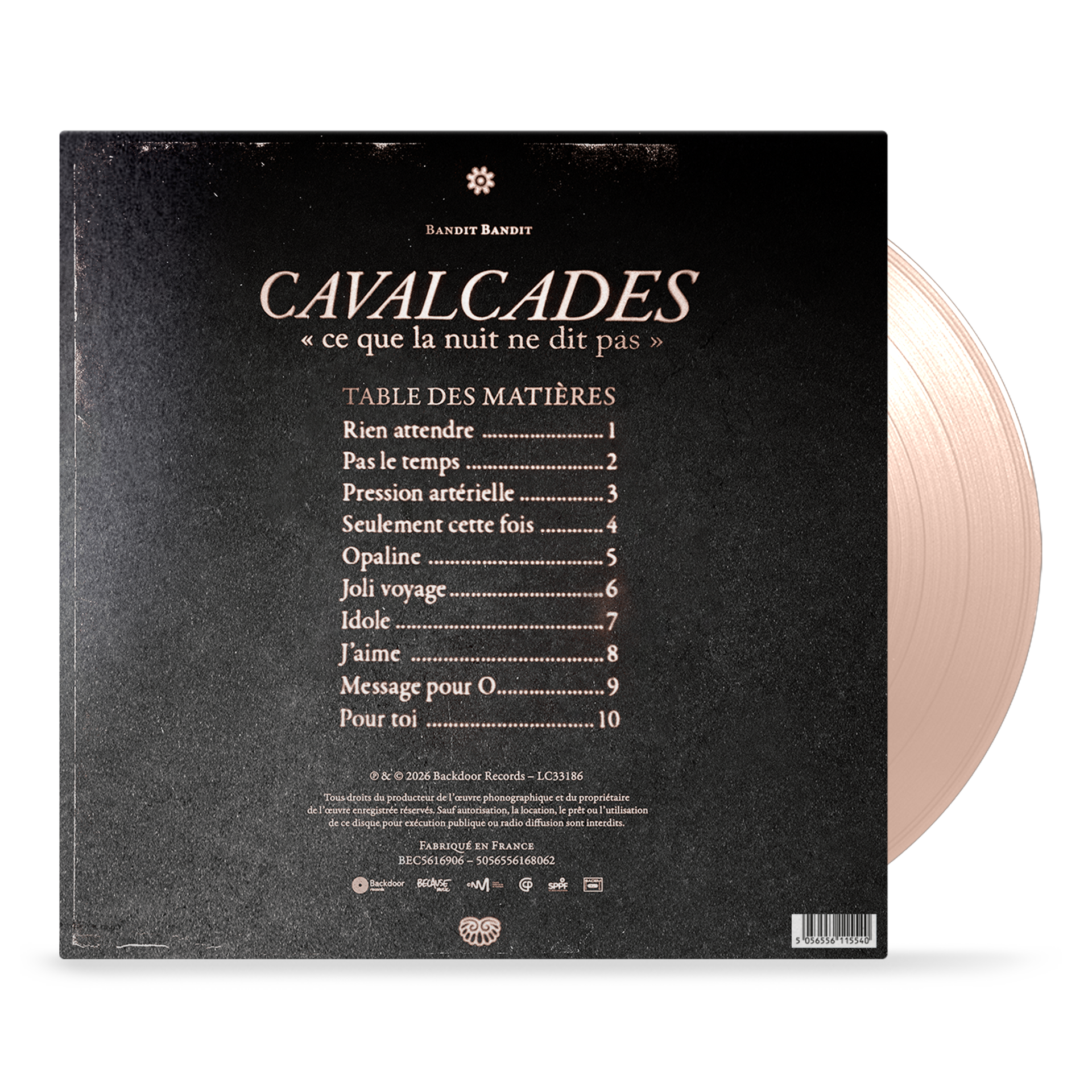 LP Cavalcades "Ce que la nuit ne dit pas"