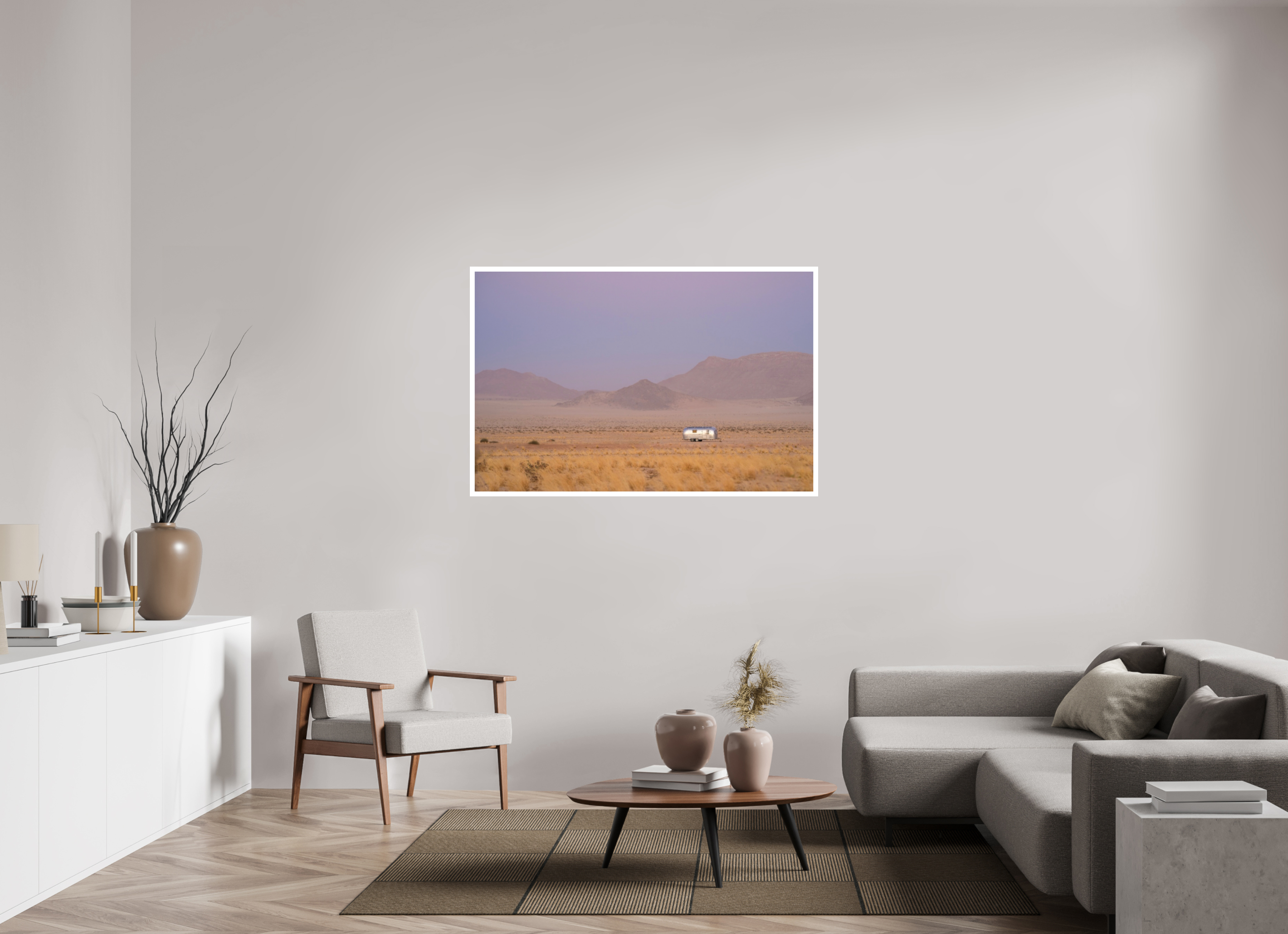 138,5 x 90 cm, Intuitive Impression Fine Art Thylacine Photo caravane