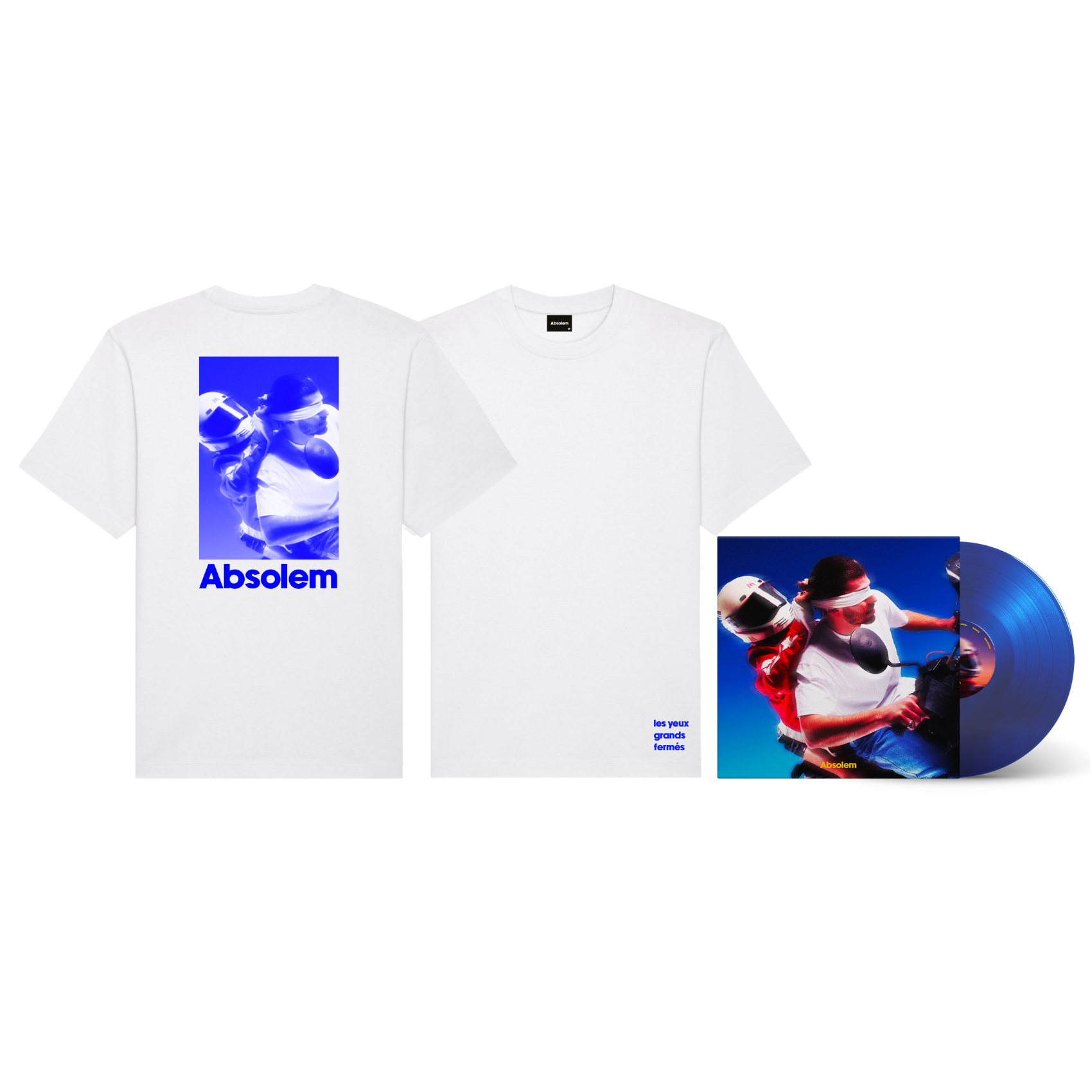 PACK Vinyle "Les yeux grand fermés" + T-Shirt Blanc