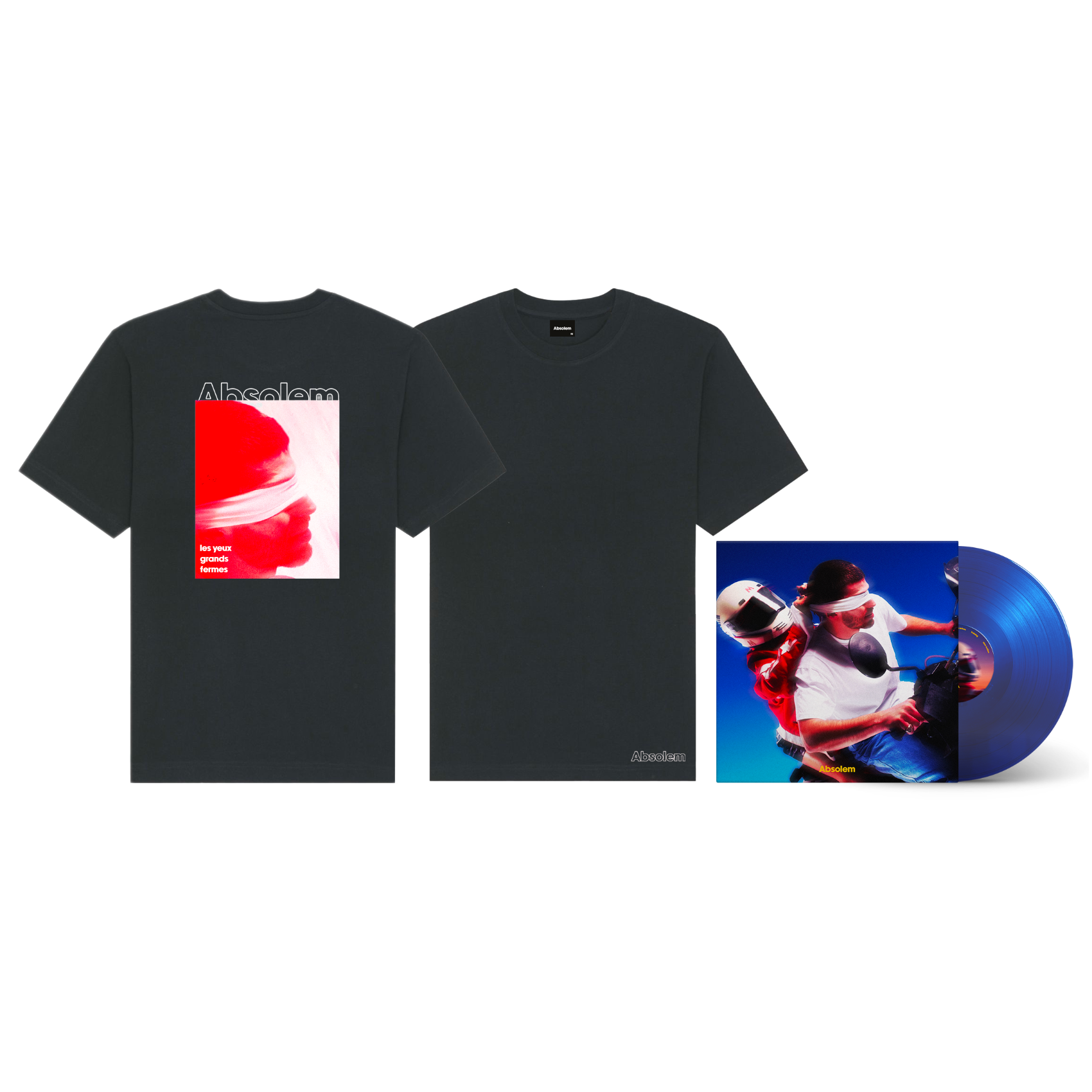 PACK Vinyle "Les yeux grand fermés" + T-Shirt Noir