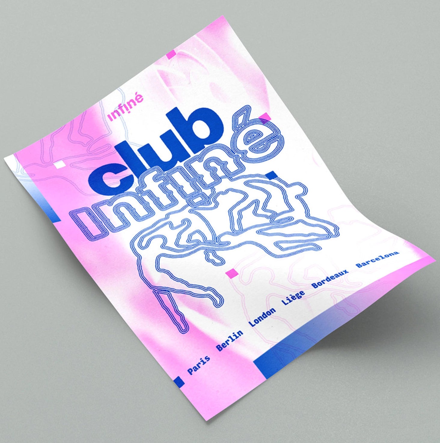 Club InFiné A3 Riso Poster Version B