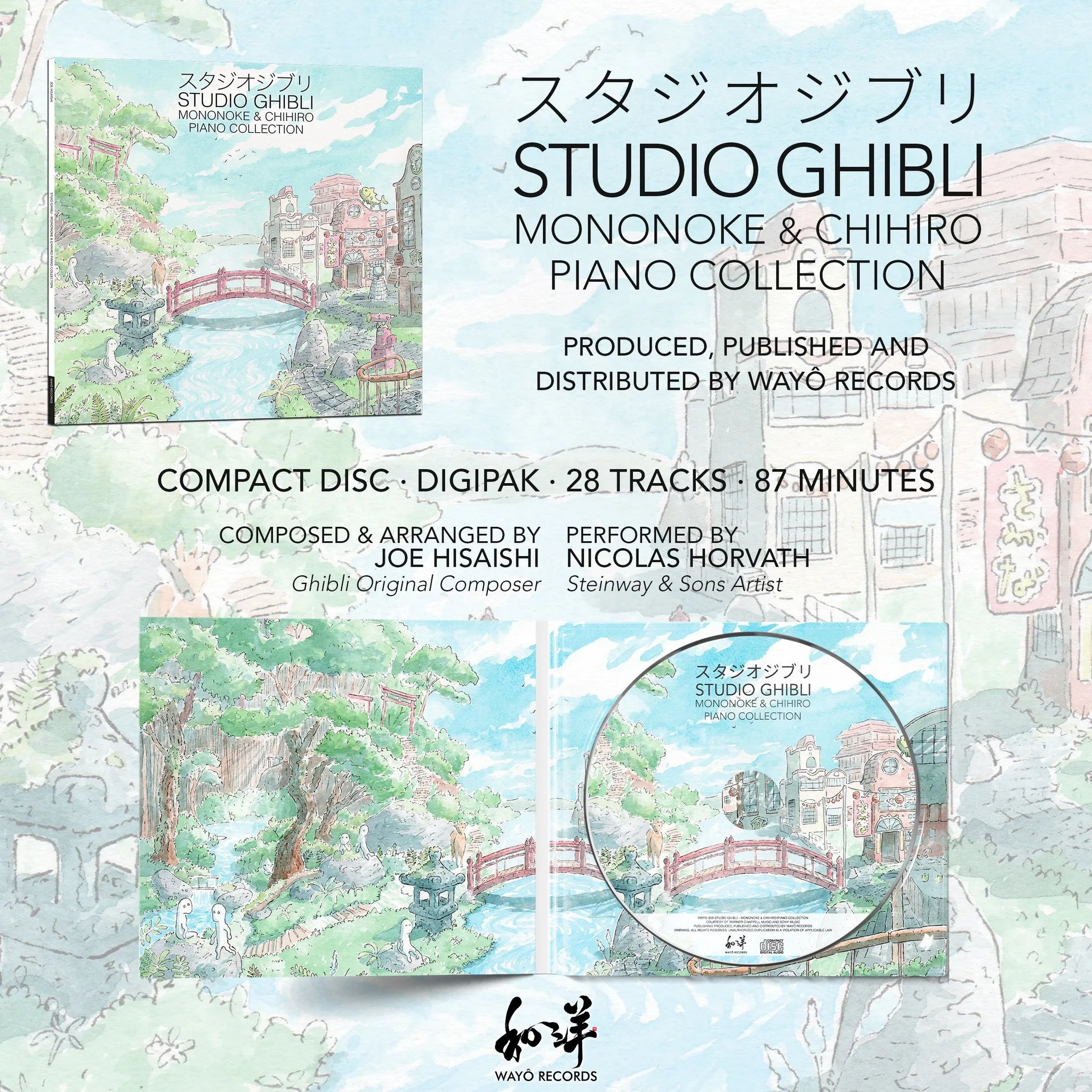 Studio Ghibli Mononoke and Chihiro Piano Collection - CD