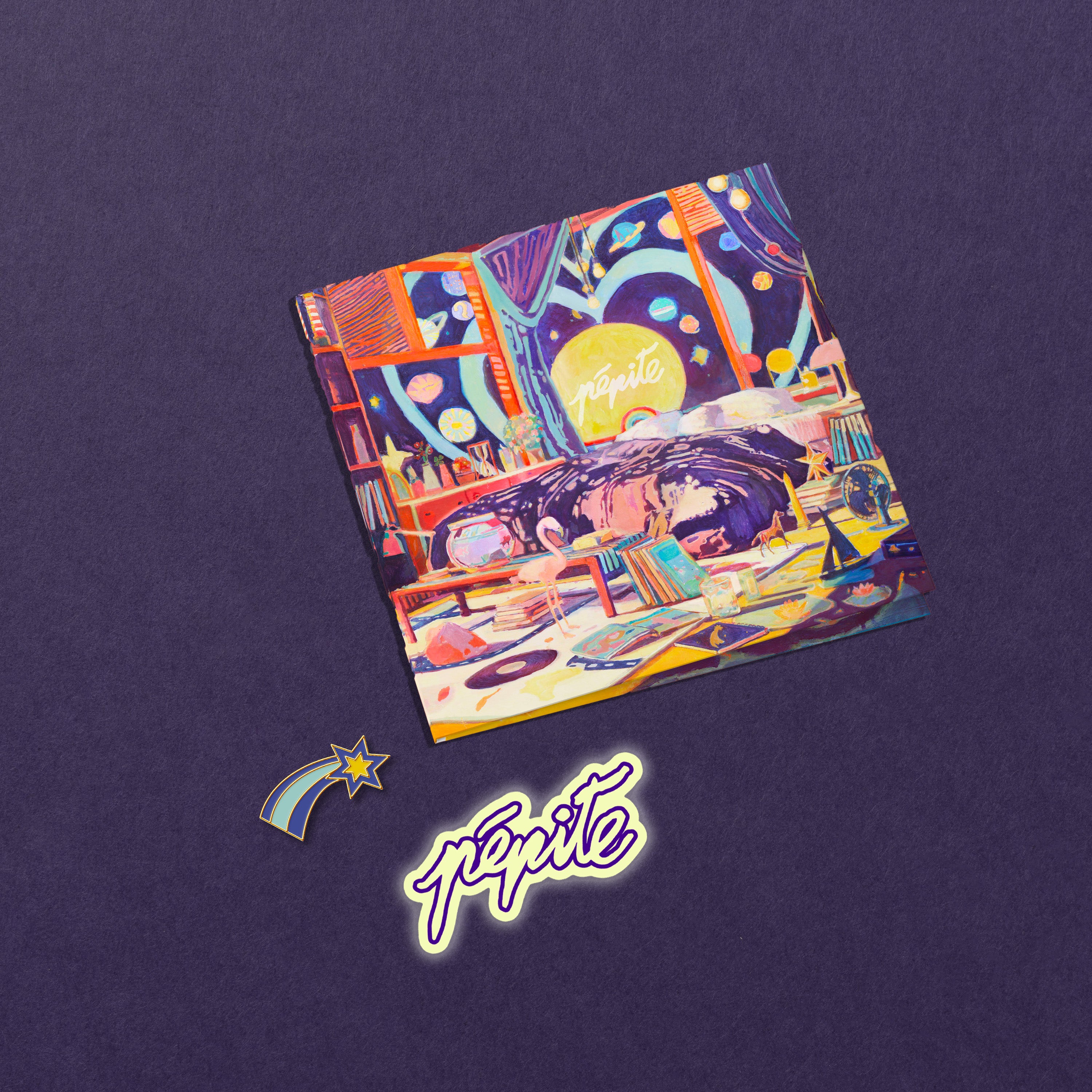 Pack CD Dédicacé "Les années lumière" + Pins + Sticker