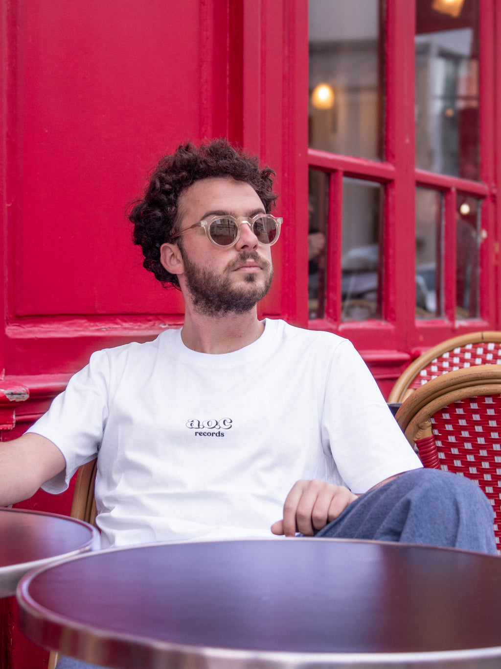 T-Shirt AOC Records Noir