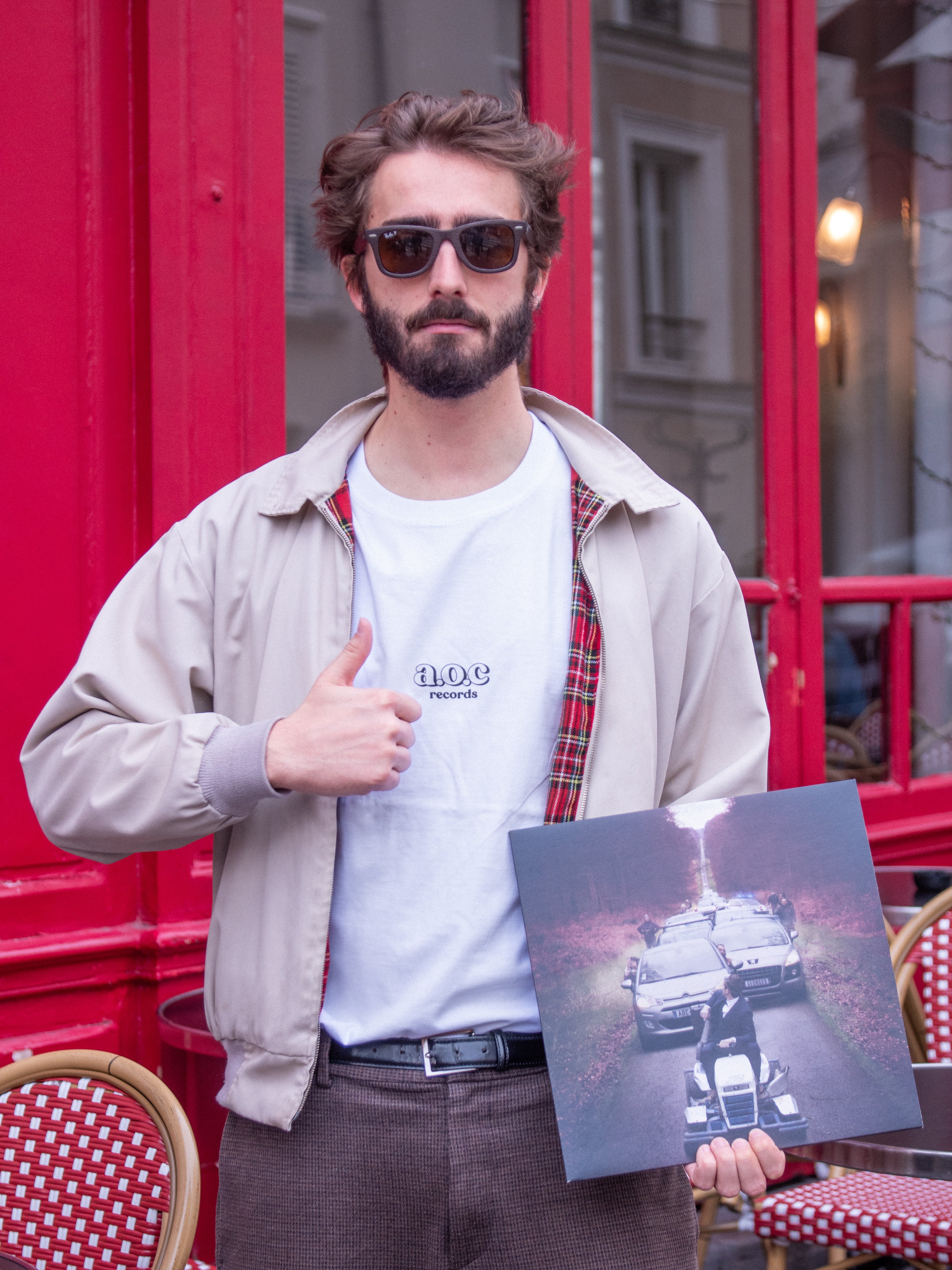 Bundle : T-Shirt AOC Records NOIR + Vinyle "Georges - Georges" + Vinyle "Various AOC Records L'Apéro Vol.1"
