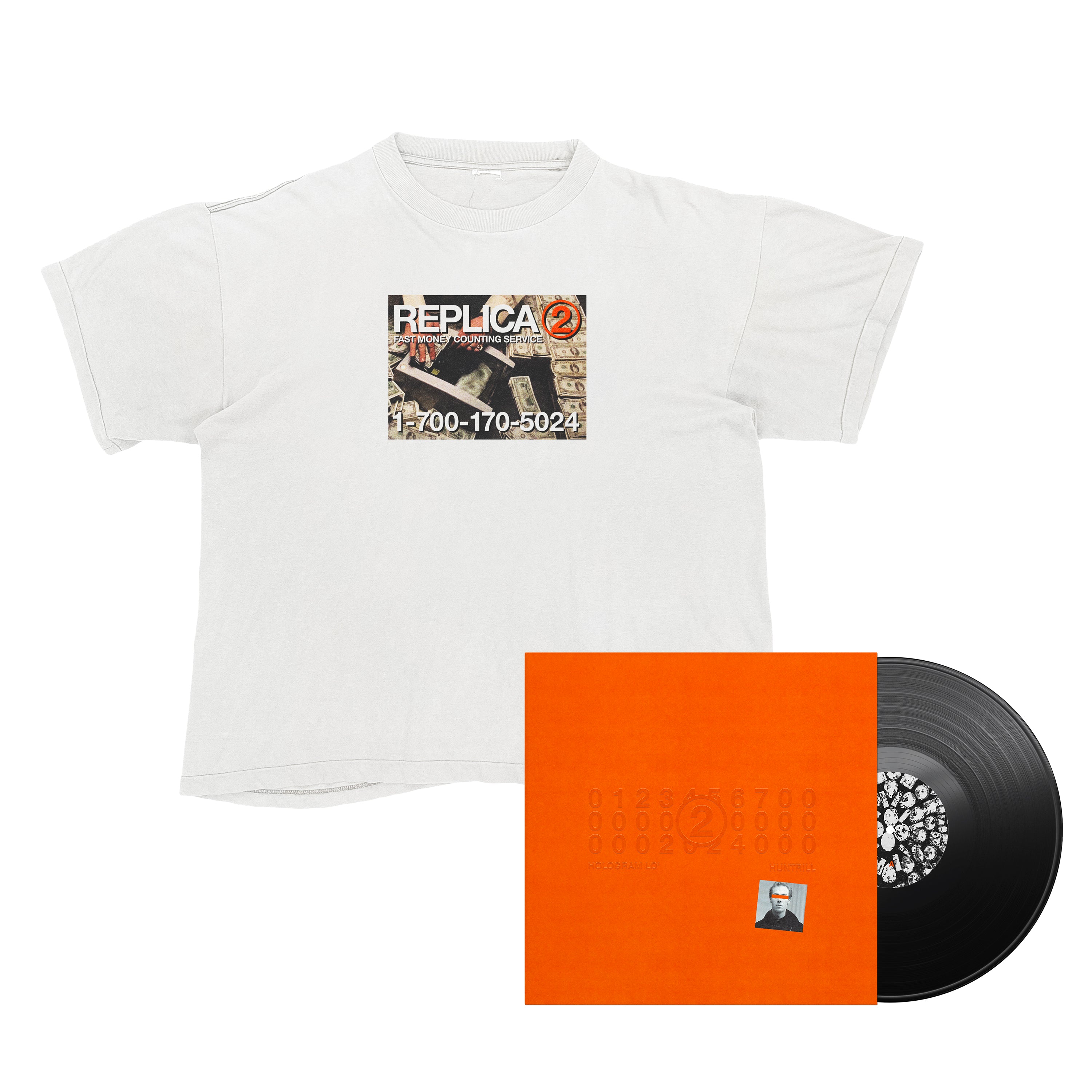 PACK T-SHIRT BLANC + VINYLE "REPLICA 2"