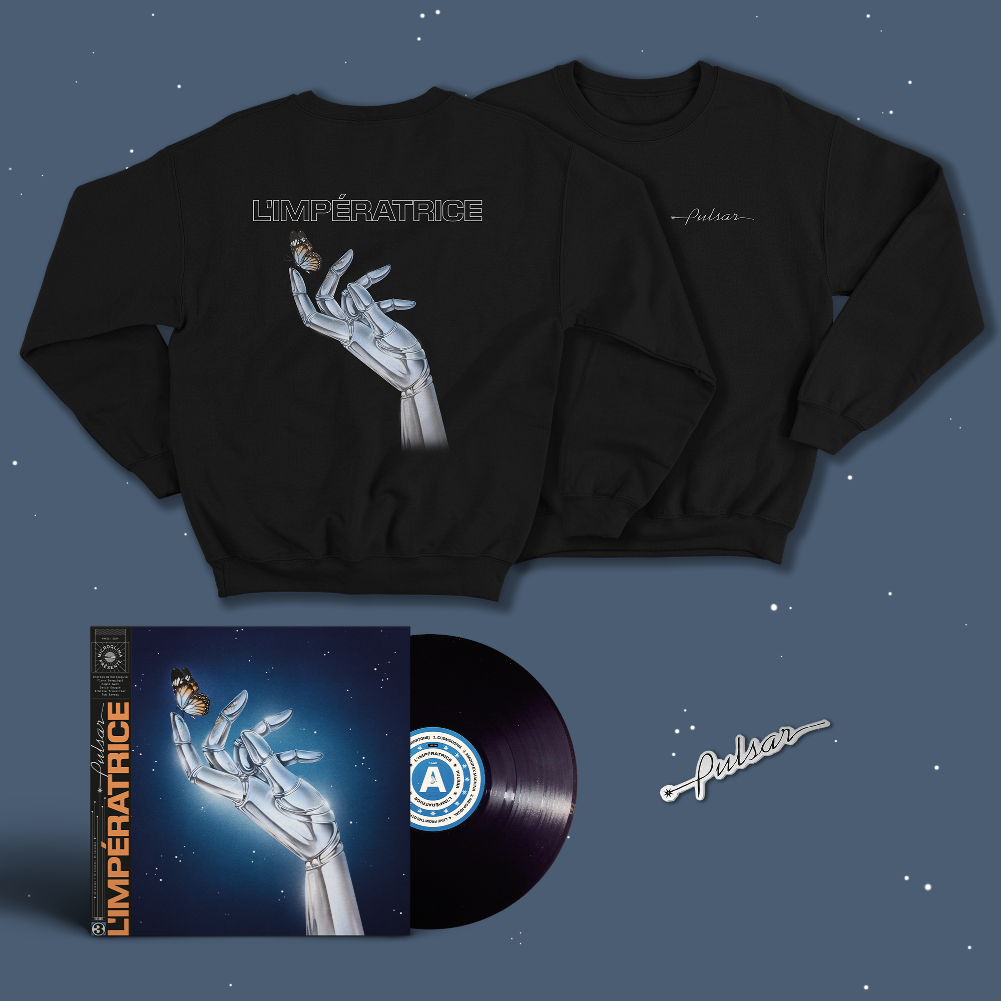 PACK Vinyle "Pulsar" Standard + Crewneck + Sticker