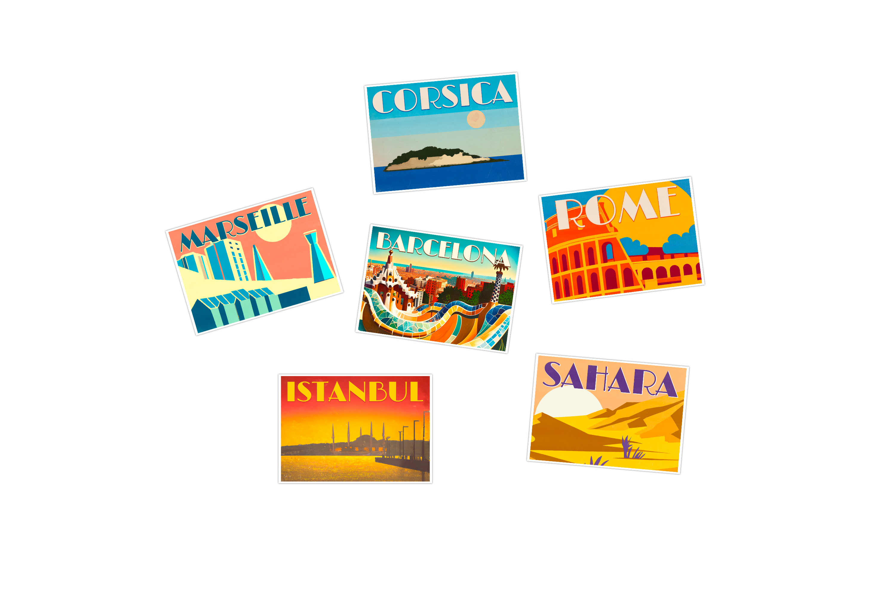 Sunset Blue - Limited edition (hand signed postcard by Kid Francescoli)