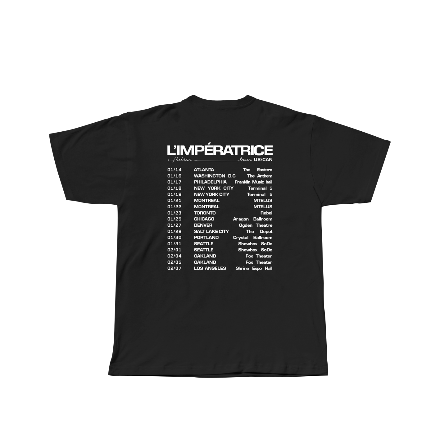 Pulsar - Tour Dates - T-Shirt