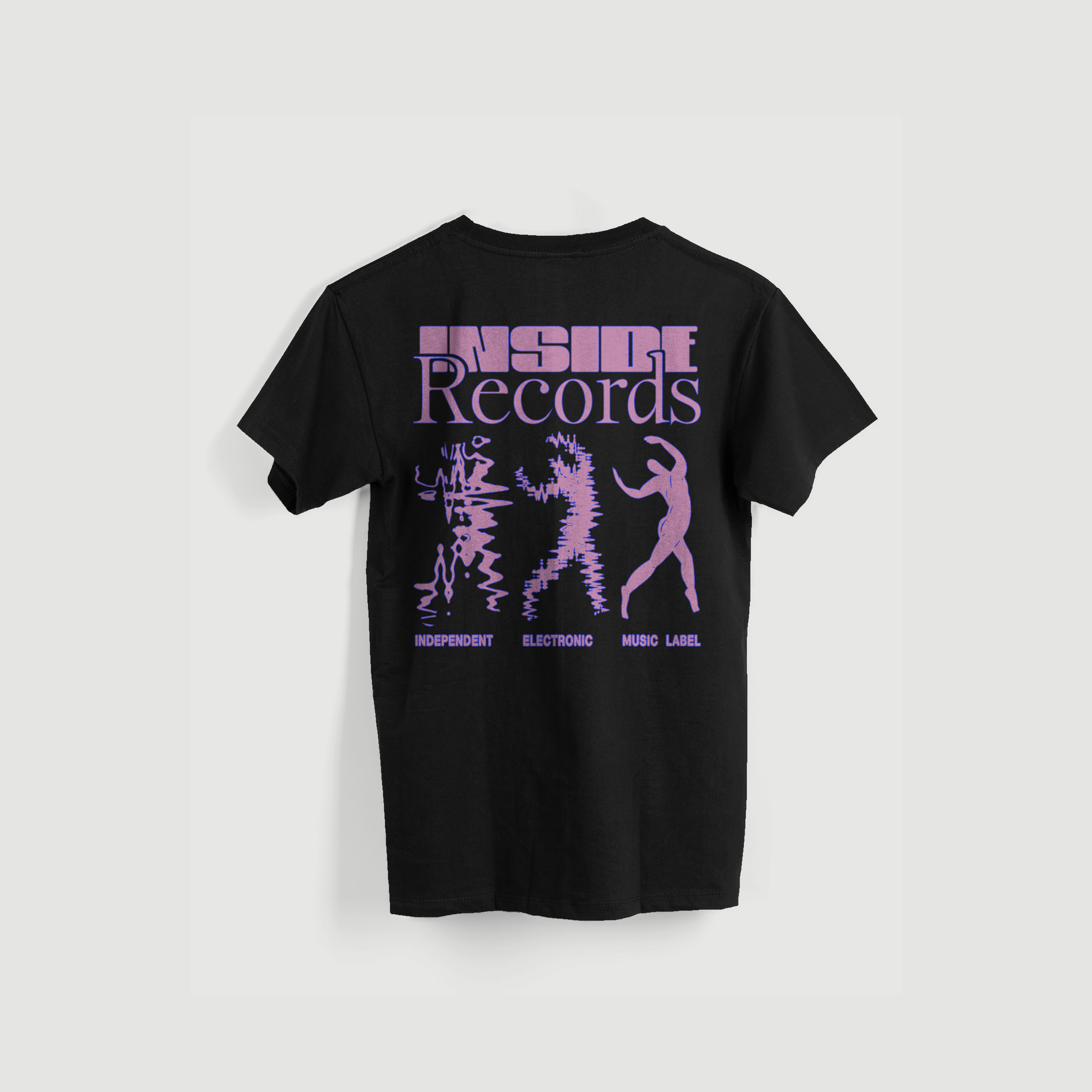 Inside Records - T-Shirt Noir & Rose