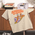 Sunshine Is Coming - Beige T-Shirt Front Print (imprimé devant)