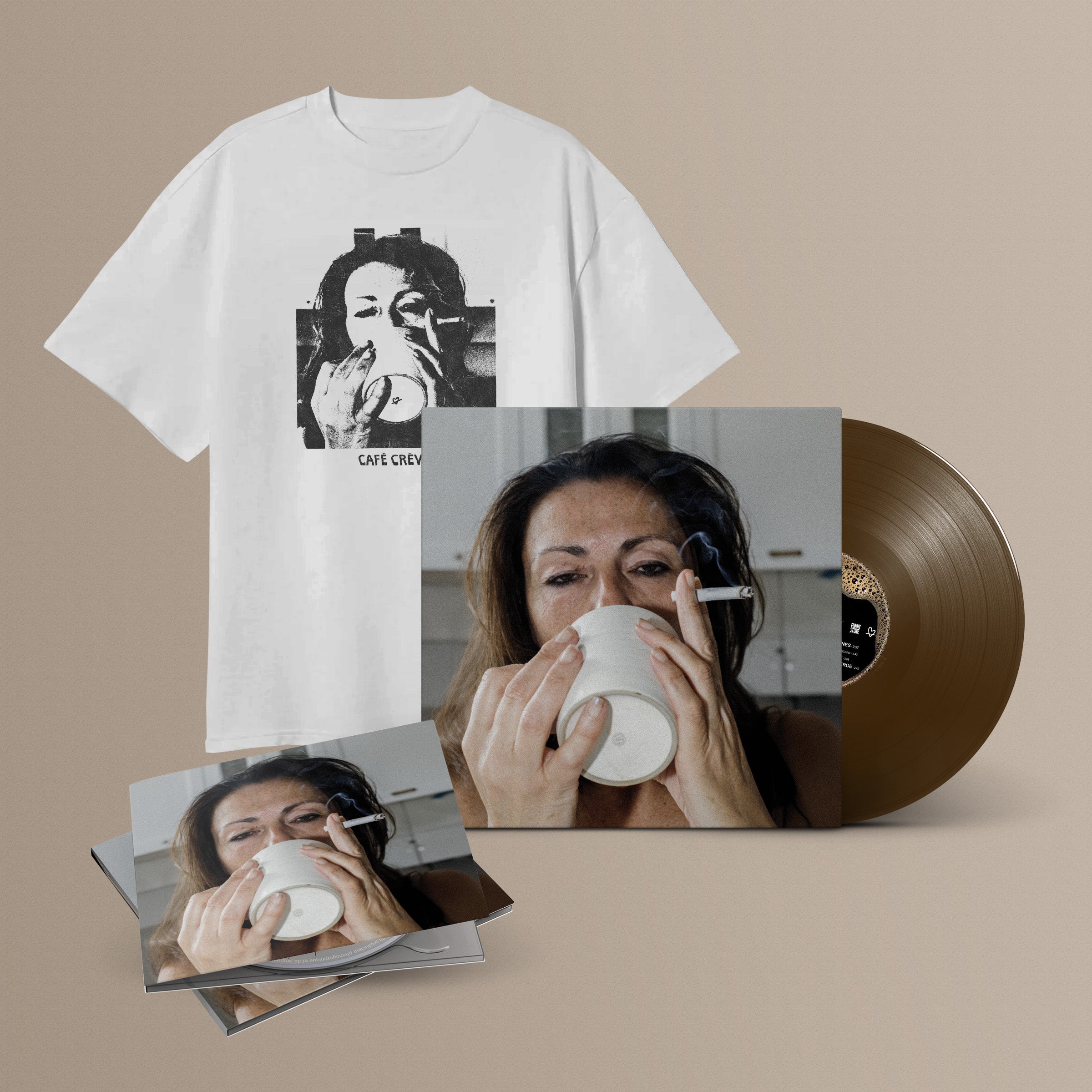 PACK "Café crève" - Double Vinyle + CD + T-Shirt