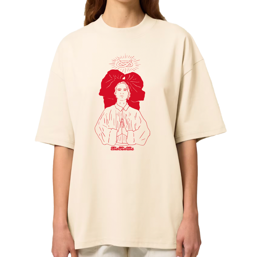 T-shirt Holy MaMaMa Cream Rouge