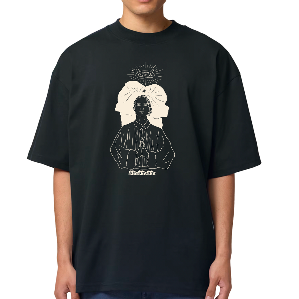T-shirt Holy MaMaMa Black Cream