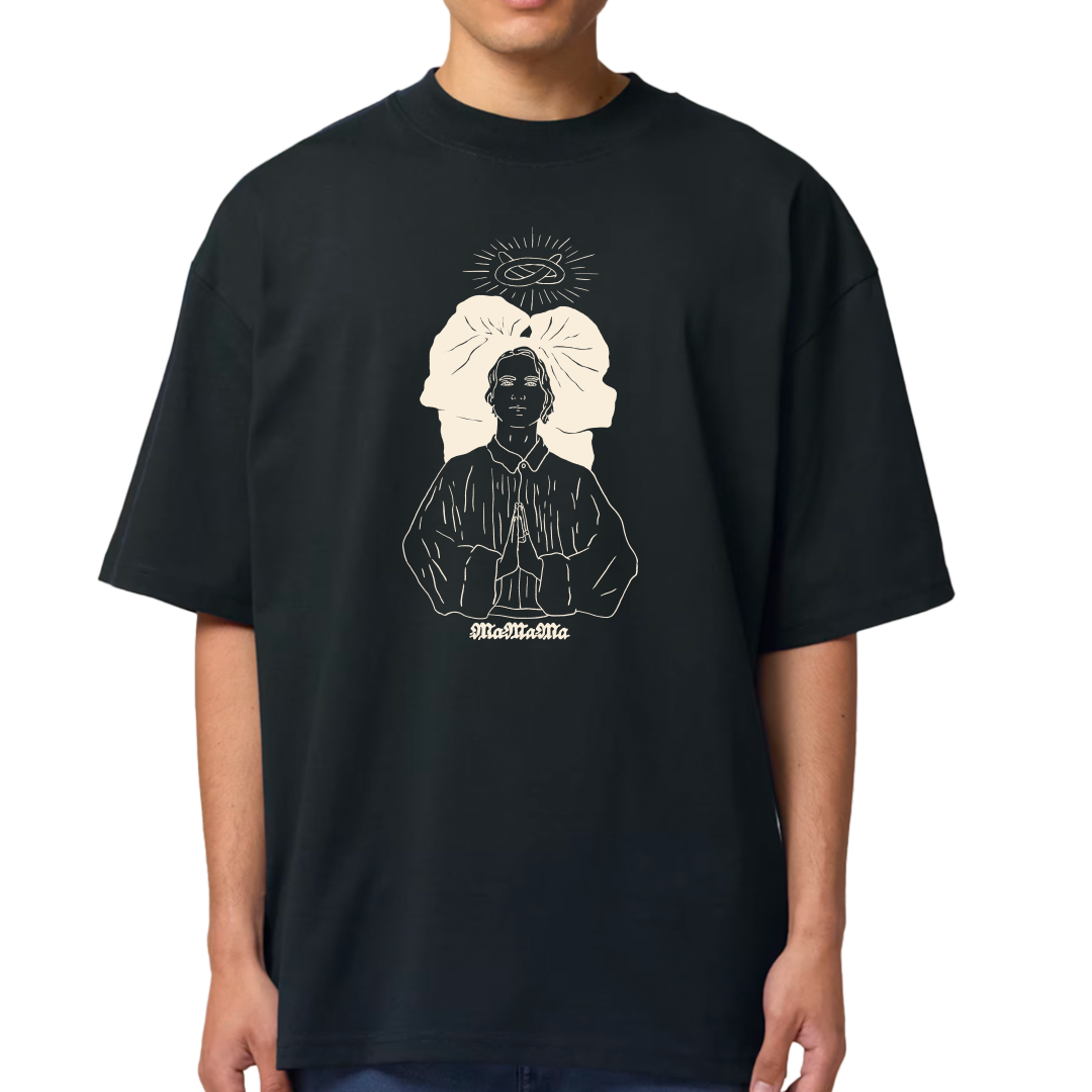 T-shirt Holy MaMaMa Black Cream