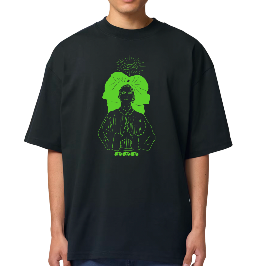 T-shirt Holy MaMaMa (Black Green)