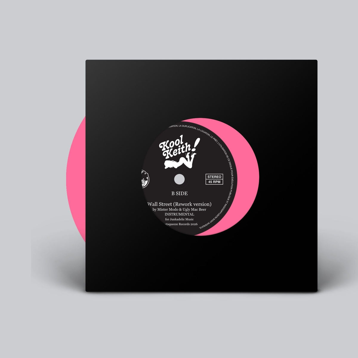 Kool Keith - Wall Street  / Rework  BUNDLE /  T-SHIRT + 7" VINYL + STICKER