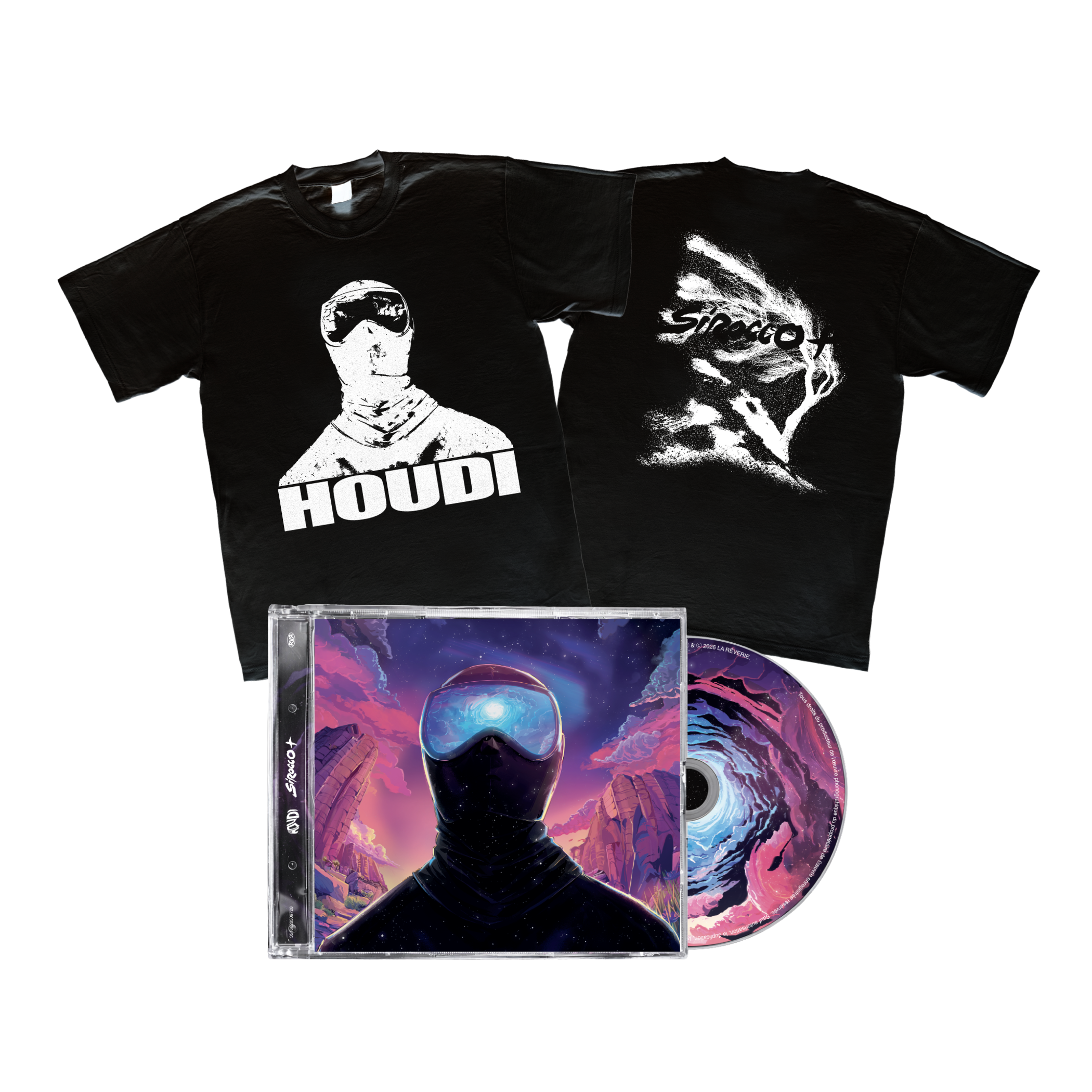 Pack SIROCCO + - CD + T-Shirt Noir