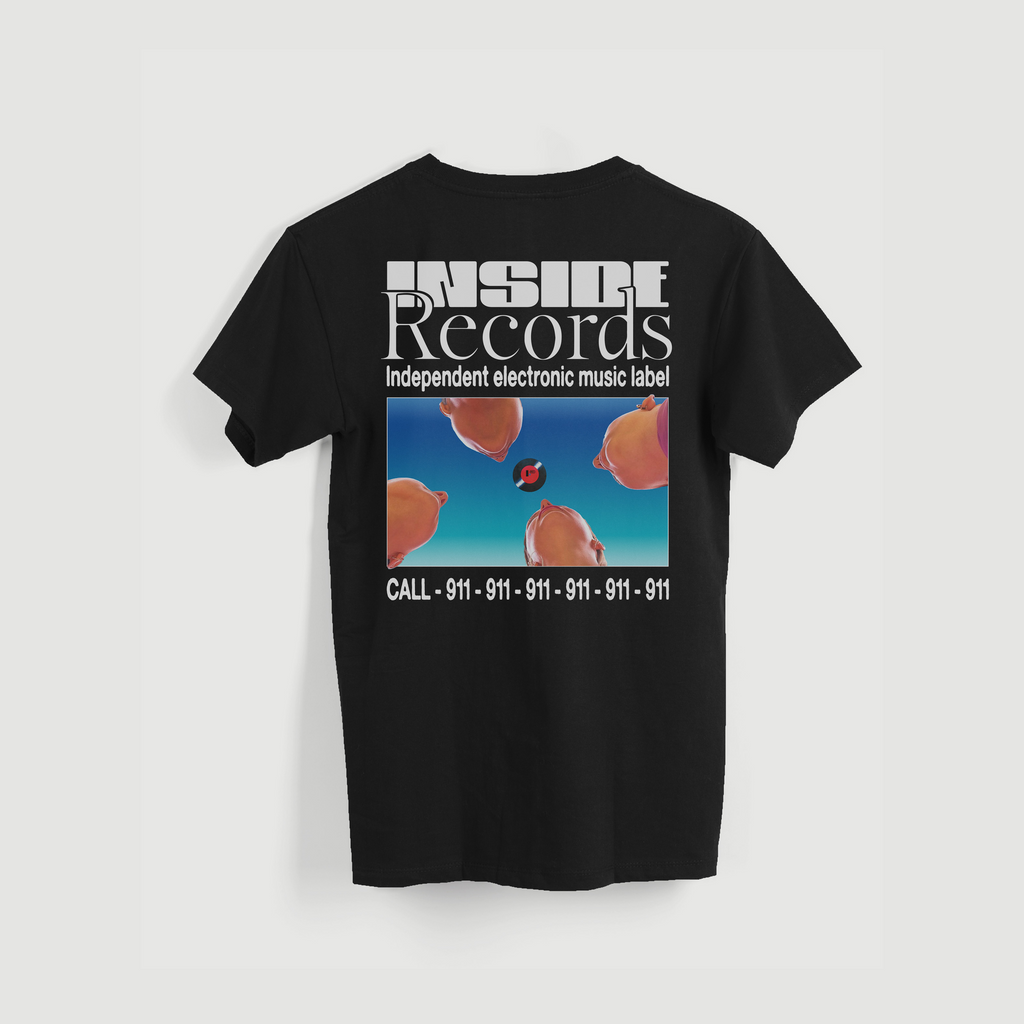 Inside Records - T-Shirt Noir & Blanc