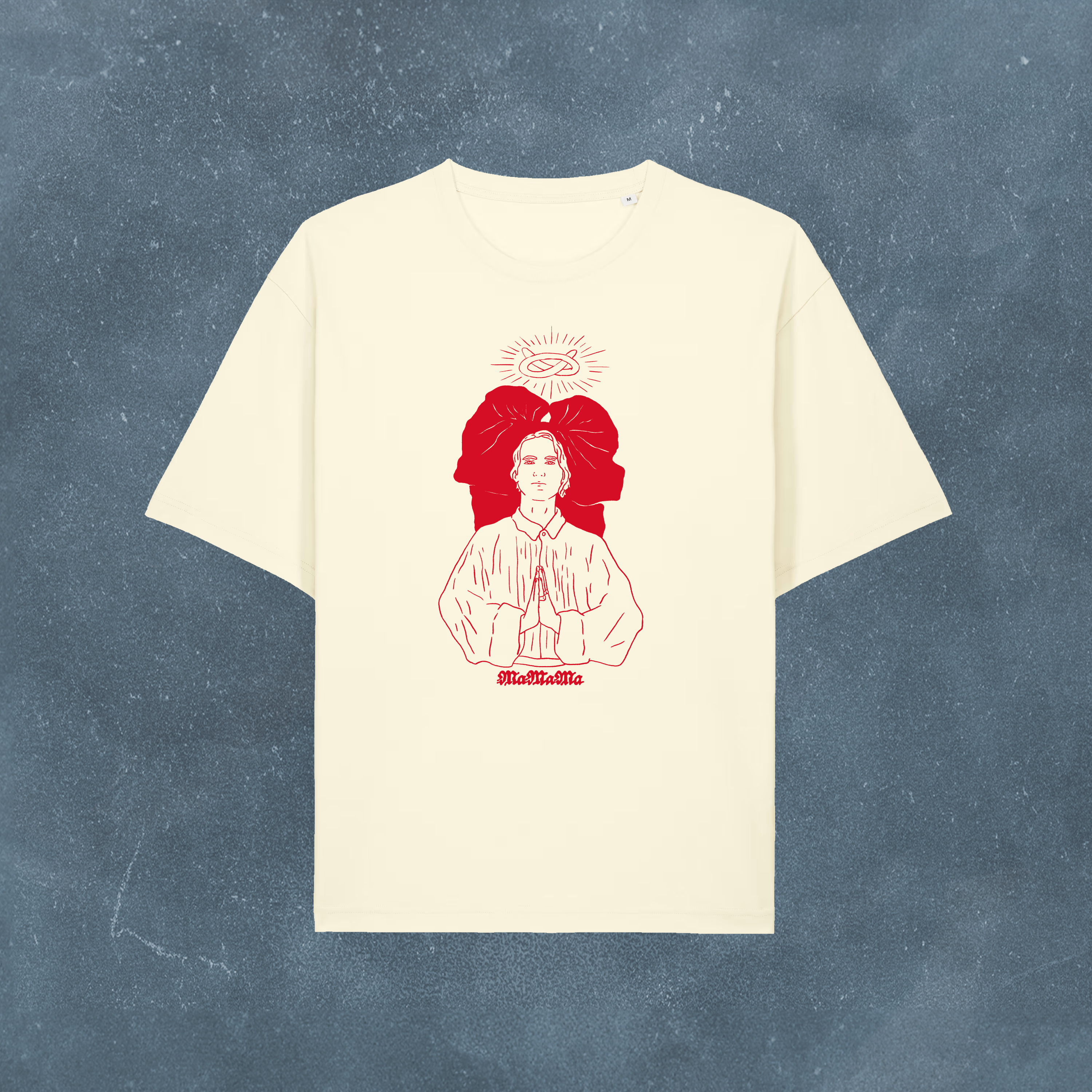 T-shirt Holy MaMaMa Cream Rouge