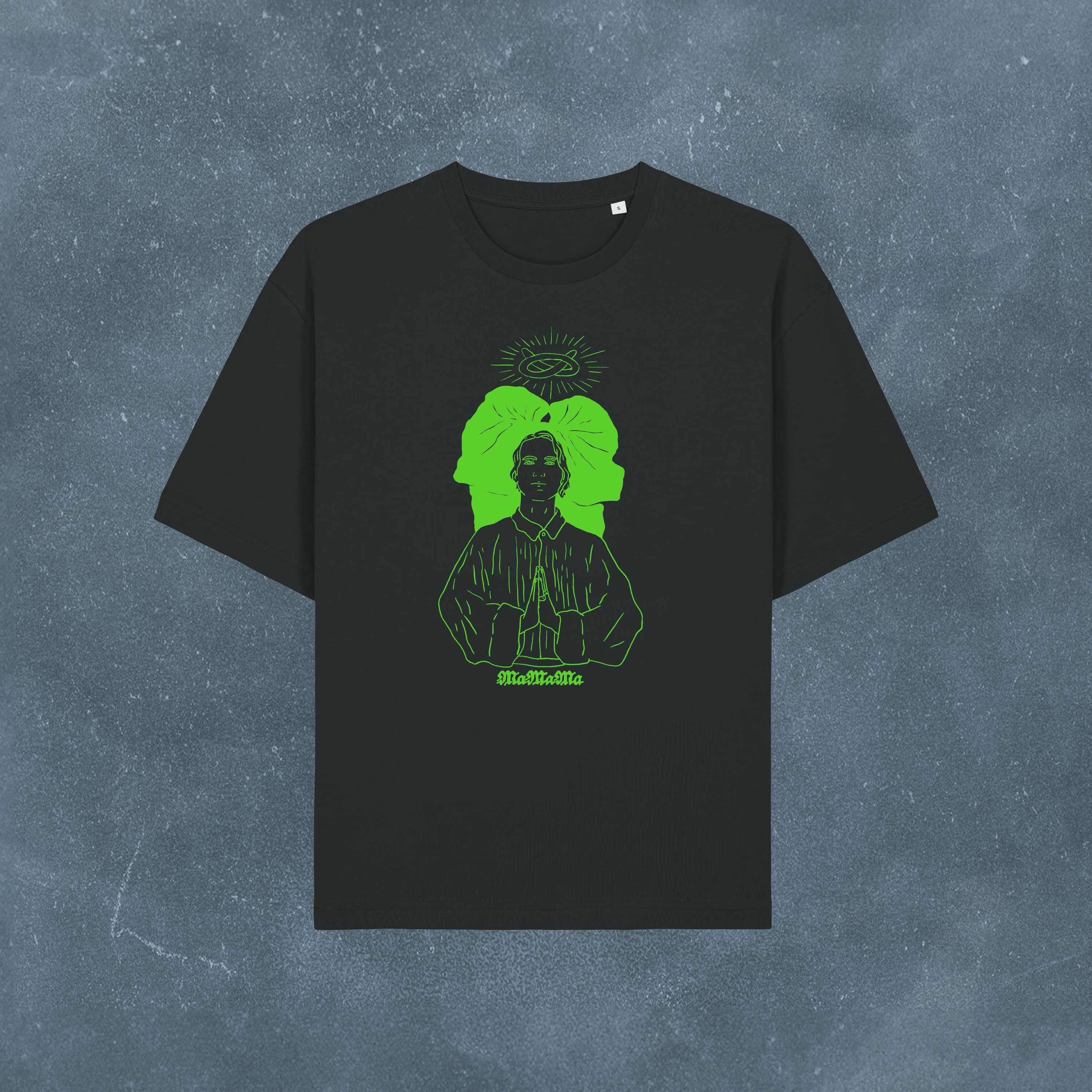 T-shirt Holy MaMaMa (Black Green)