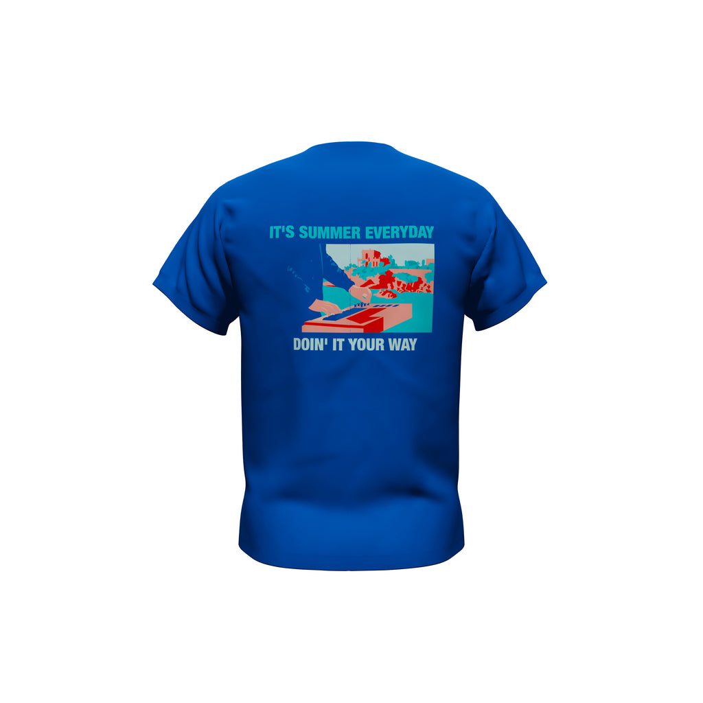 T-Shirt "Sunset Blue" - Bleu