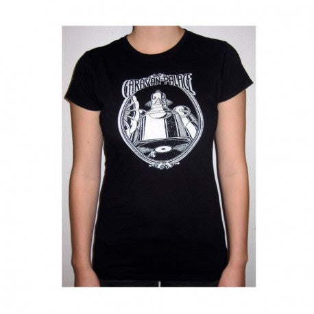 T-Shirt Noir Robot - Femme