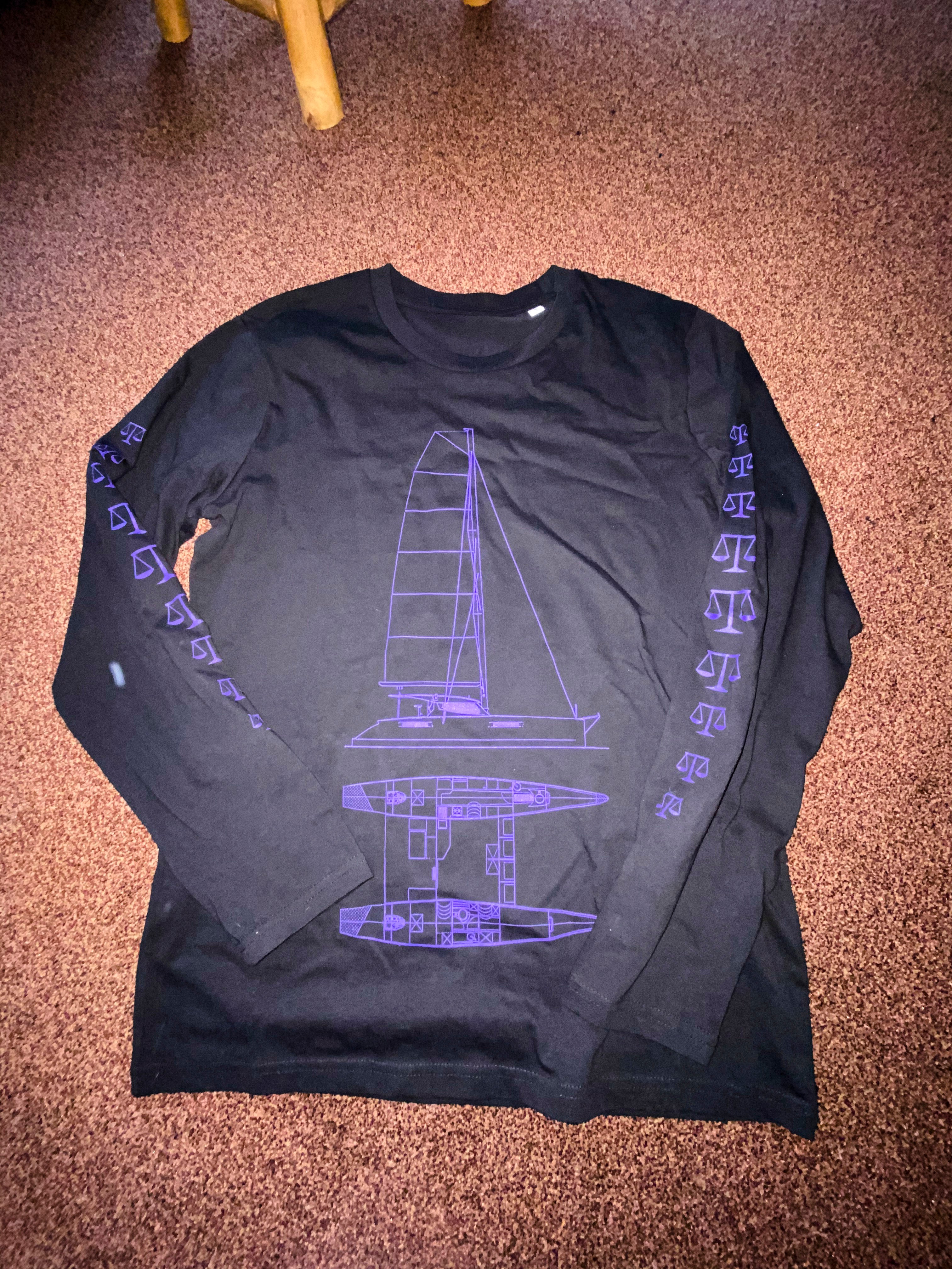 T-Shirt Manches Longues Noir - Equilibre