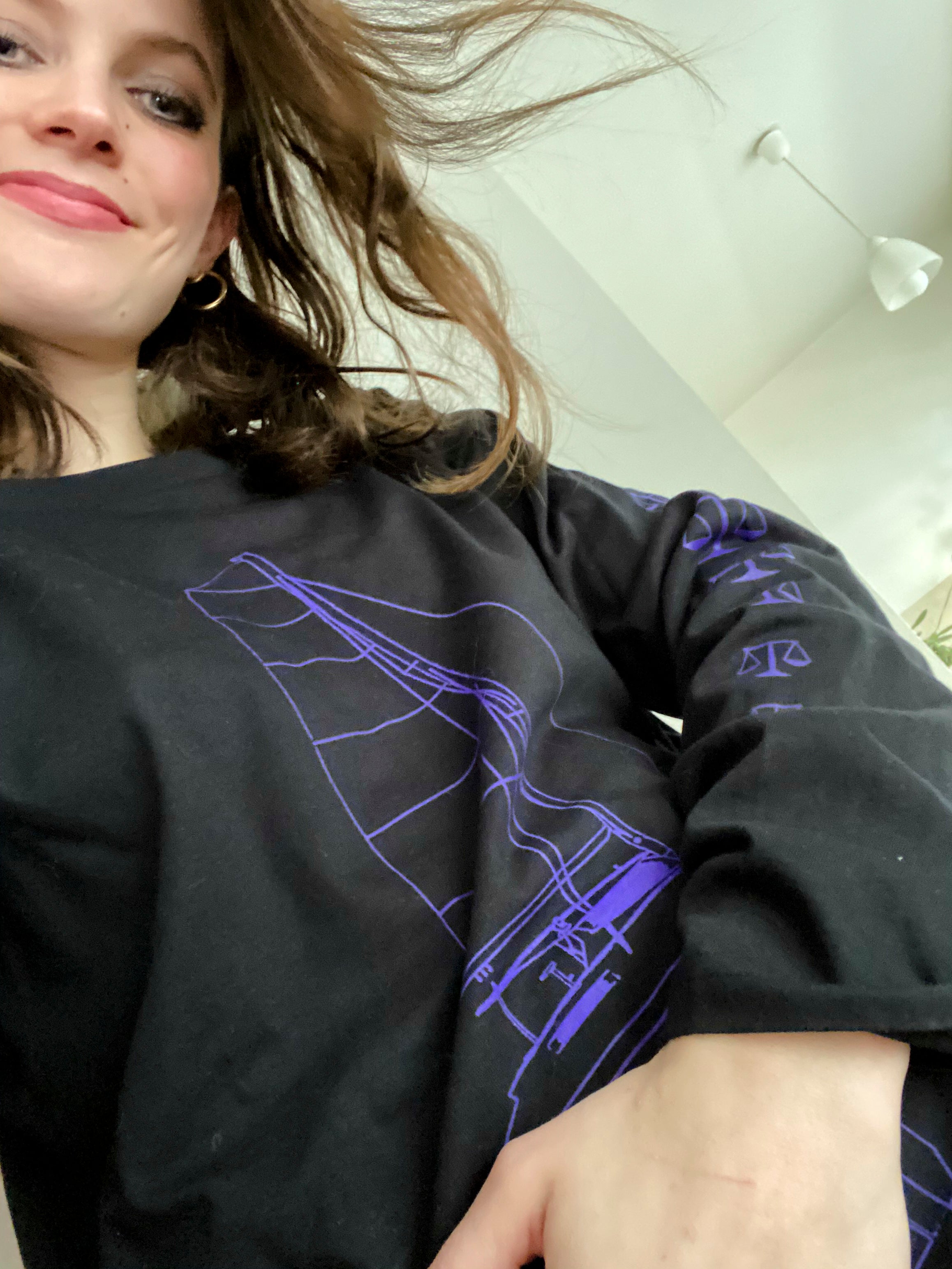 T-Shirt Manches Longues Noir - Equilibre