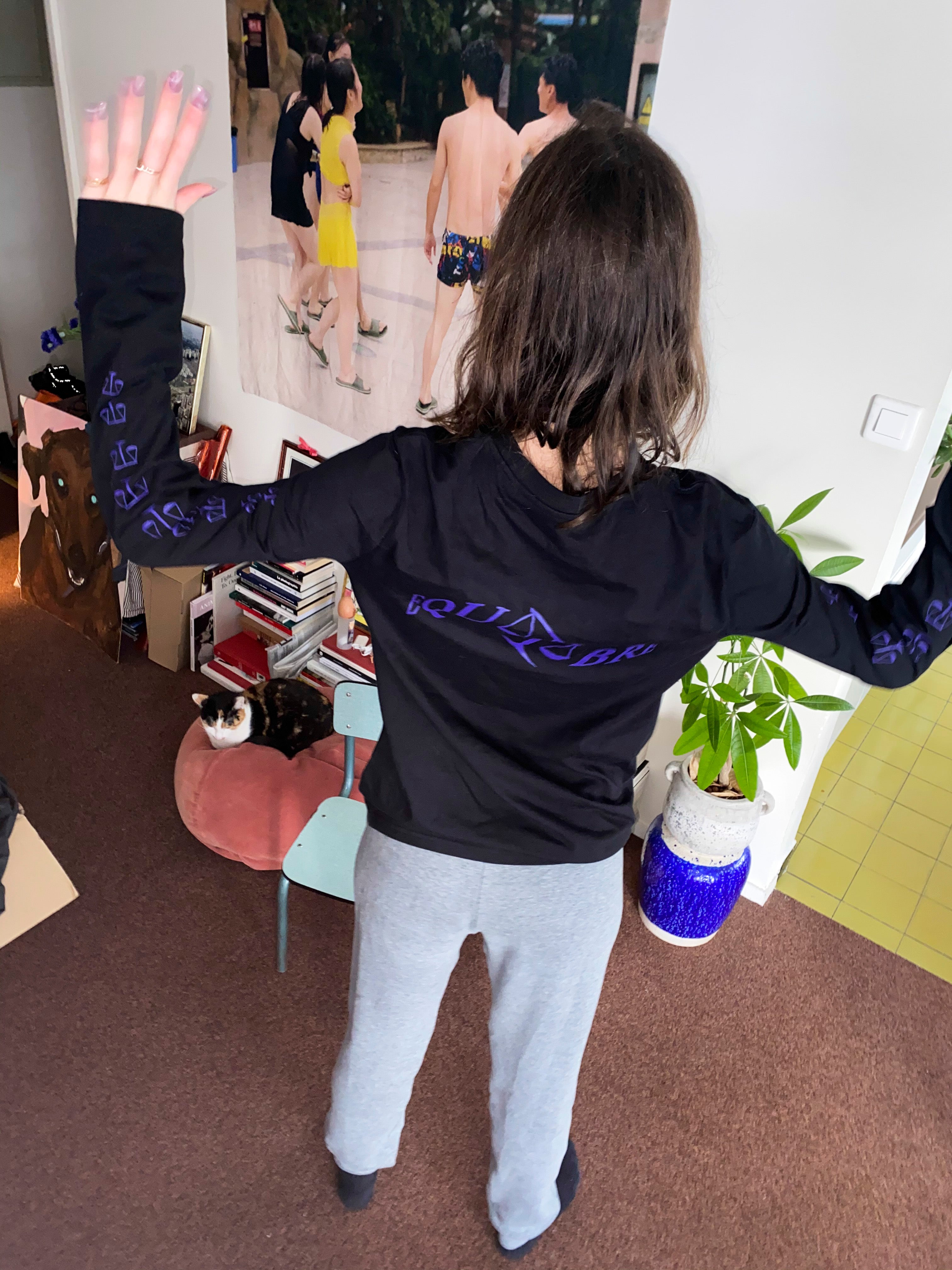 T-Shirt Manches Longues Noir - Equilibre