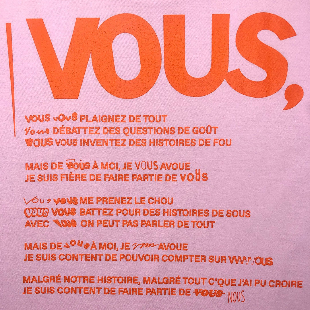 T-shirt Vous pink