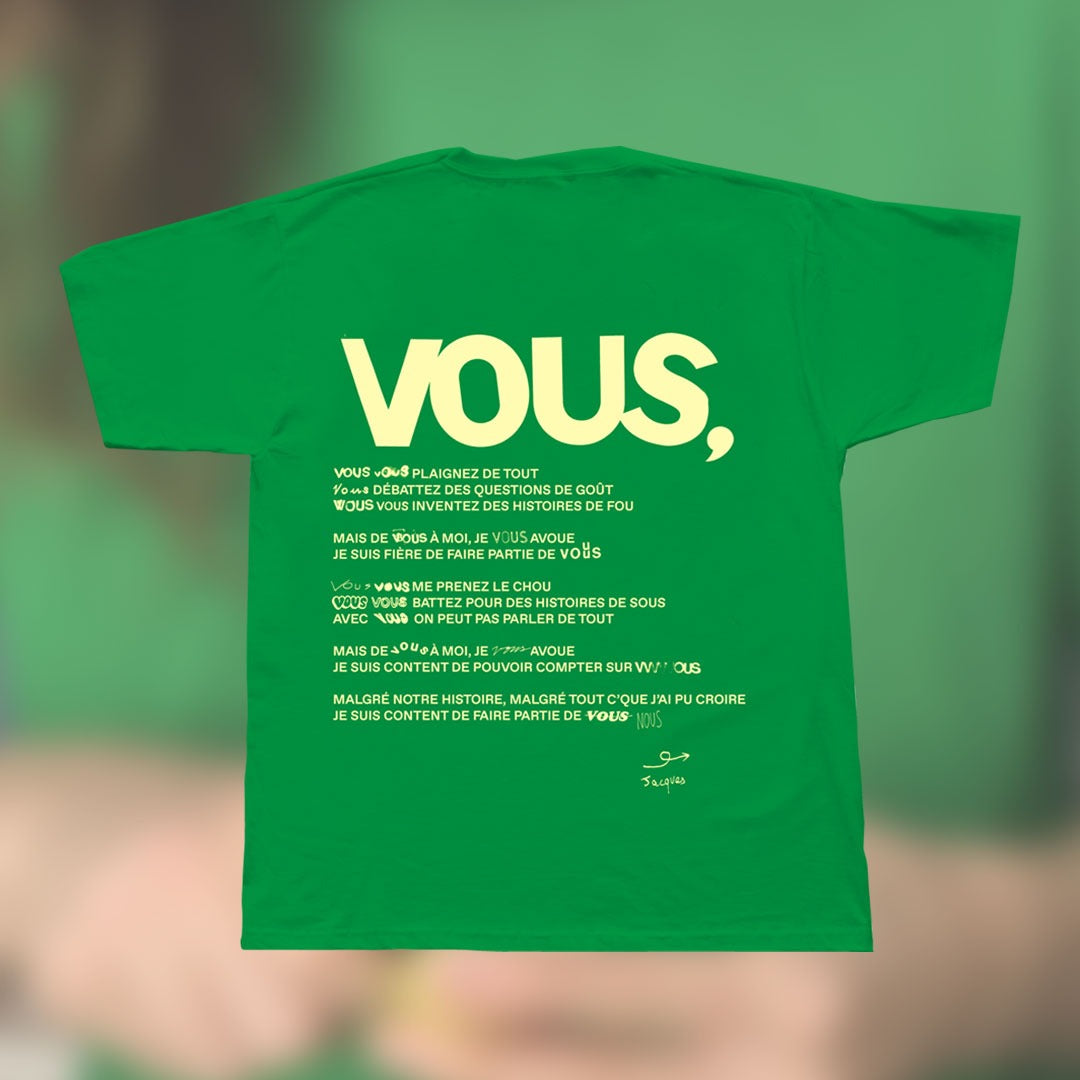 T-shirt Vous green