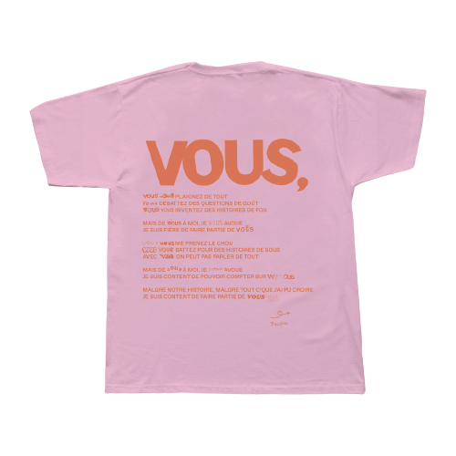 T-shirt Vous pink
