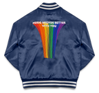Music Sounds Better With You' Satin jacket