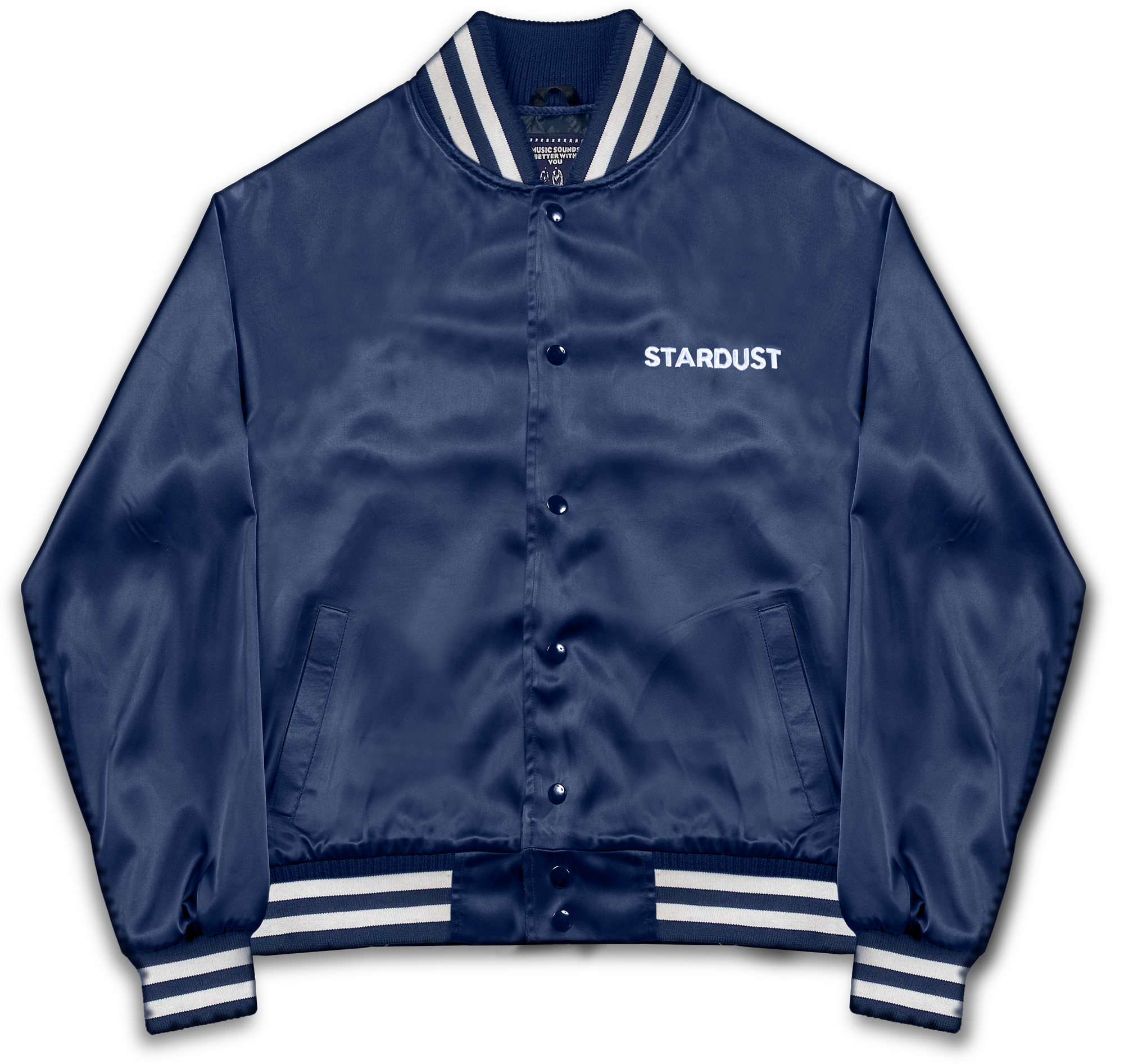 Music Sounds Better With You' Satin jacket